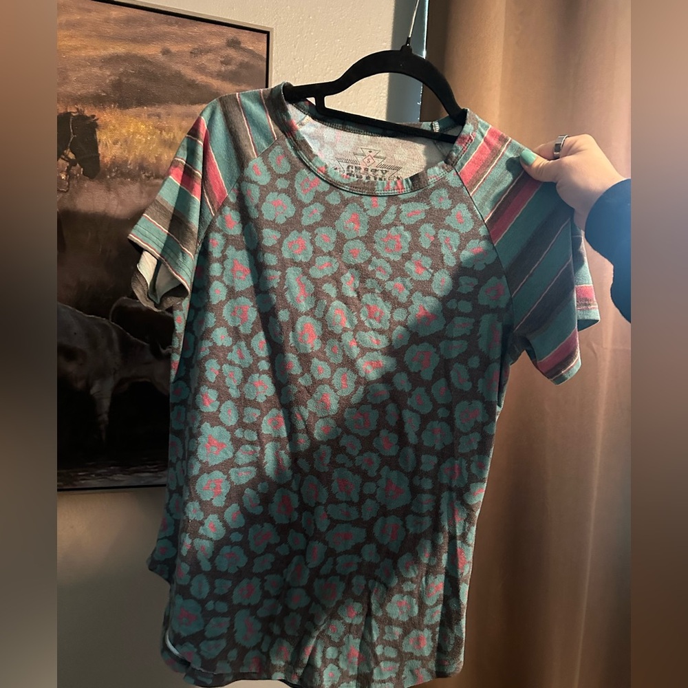 Women’s Western Print Tee Crazy Train